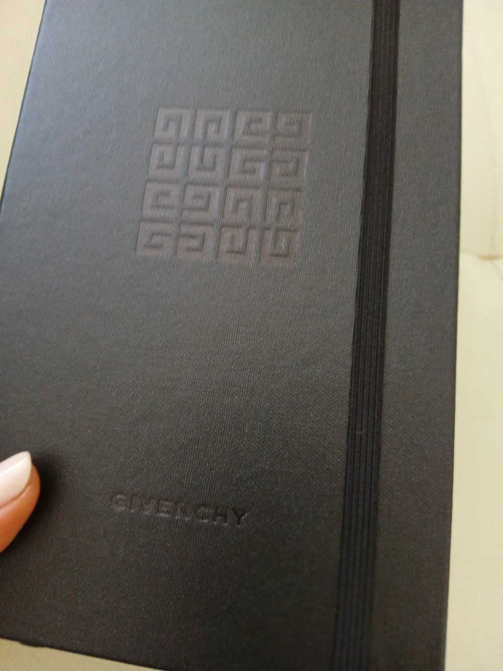 Givenchy Black Notebook with Elastic Strap